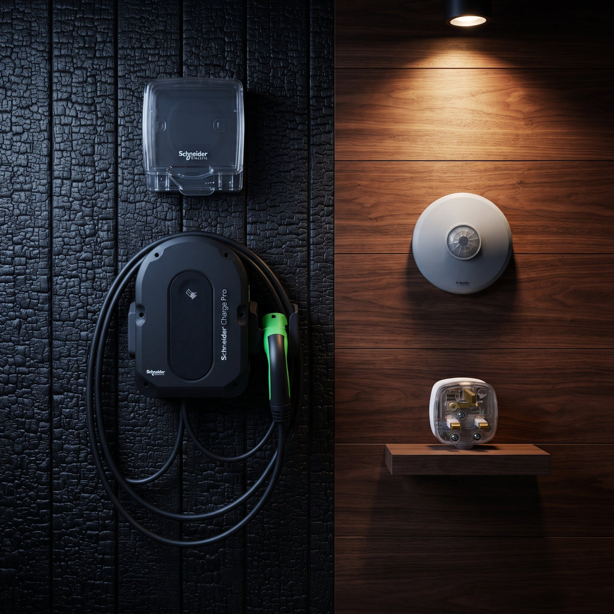 Schneider Electric allied accessories – plug tops, back boxes, weatherproof covers, EV charger and sensors