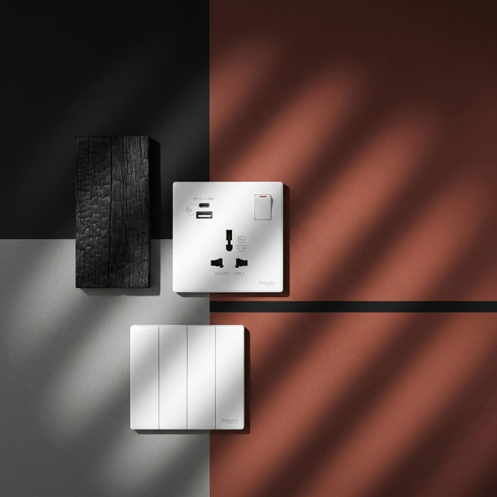 Schneider Electric Vivace E series – white switches, sockets, USB chargers and hotel room controls