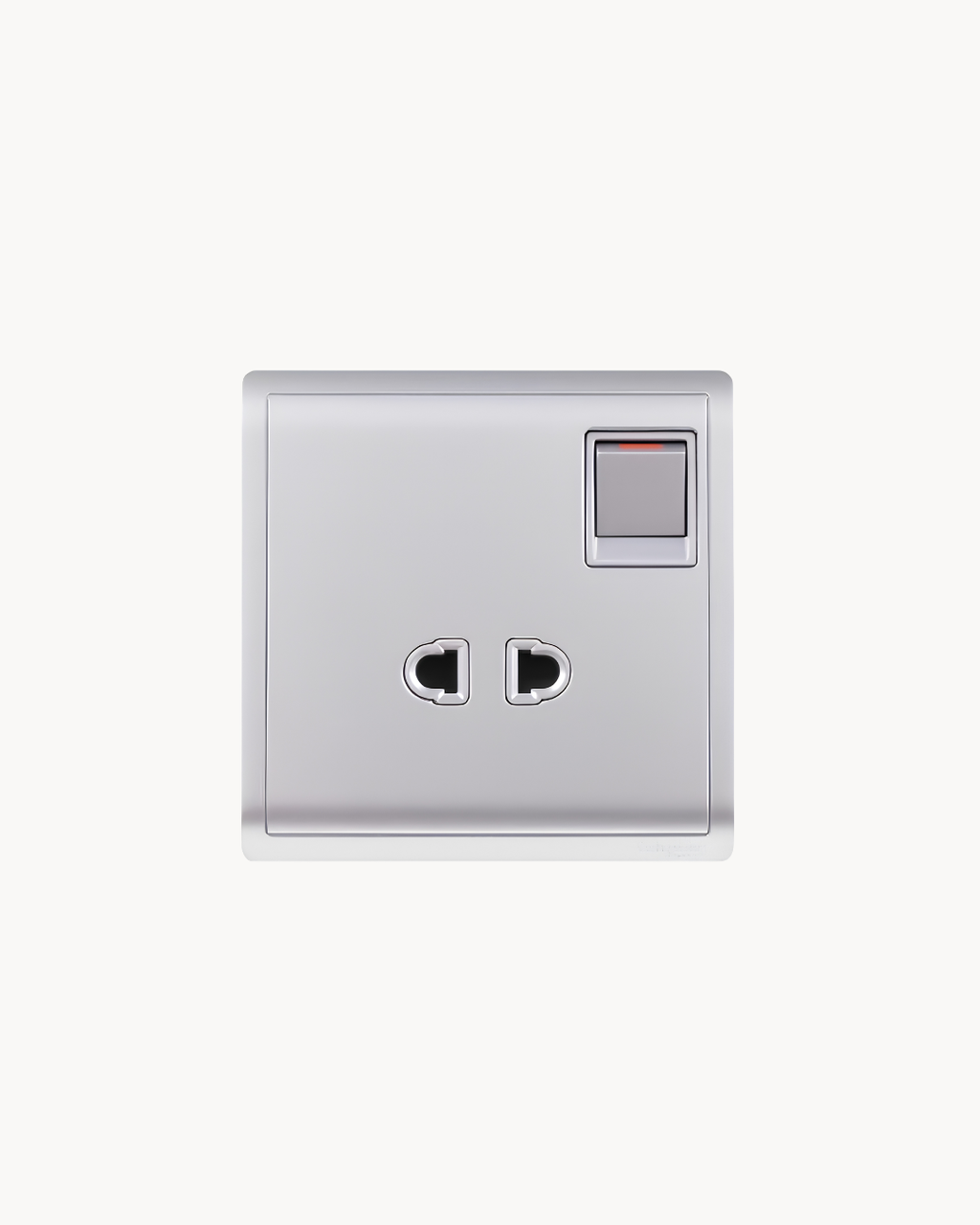 Pieno 10 Amp 2 Pin Switched Socket – Schneider Electric Pieno socket, catalogue number E8215US, Aluminium Silver finish. 1-year warranty. Authorised Schneider Electric channel partner HYDZ Traders.