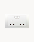 Vivace 13 Amp Duplex Switched Socket – Schneider Electric Vivace socket, catalogue number KB25, White – 13 A rated, duplex (double outlet). Suitable for homes, offices and commercial buildings.