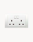 Vivace 13 Amp Duplex Switched Socket – Schneider Electric Vivace socket, catalogue number KB25, White – 13 A rated, duplex (double outlet). Suitable for homes, offices and commercial buildings.