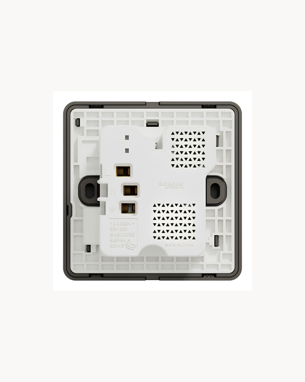 Avatar On 13 Amp Switched Socket With USB A+C – Schneider Electric Avatar On socket, catalogue number E8315DACUSB, available in White and Dark Grey – 13 A rated, USB-A and USB-C charging. Suitable for homes, offices and commercial buildings.