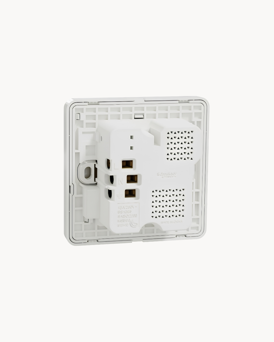 Avatar On 13 Amp Switched Socket With USB A+C – Schneider Electric Avatar On socket, catalogue number E8315DACUSB, available in White and Dark Grey – 13 A rated, USB-A and USB-C charging. Genuine Schneider Electric product supplied by HYDZ Traders, Pakistan.