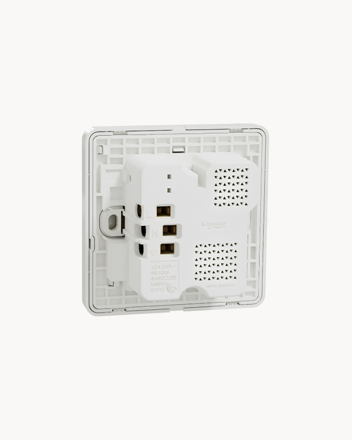 Avatar On 13 Amp Switched Socket With USB A+C – Schneider Electric Avatar On socket, catalogue number E8315DACUSB, available in White and Dark Grey – 13 A rated, USB-A and USB-C charging. Genuine Schneider Electric product supplied by HYDZ Traders, Pakistan.