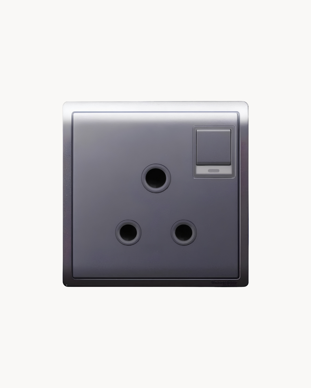 Pieno 15 Amp Switched Socket With Neon – Schneider Electric Pieno socket, catalogue number E8215-15N, Aluminium Silver finish. 1-year warranty. Authorised Schneider Electric channel partner HYDZ Traders.
