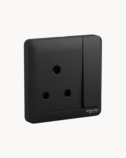 Avatar On 15 Amp Switched Socket – Schneider Electric Avatar On socket, catalogue number E8315_15, Dark Grey finish – 15 A rated. Genuine Schneider Electric product supplied by HYDZ Traders, Pakistan.