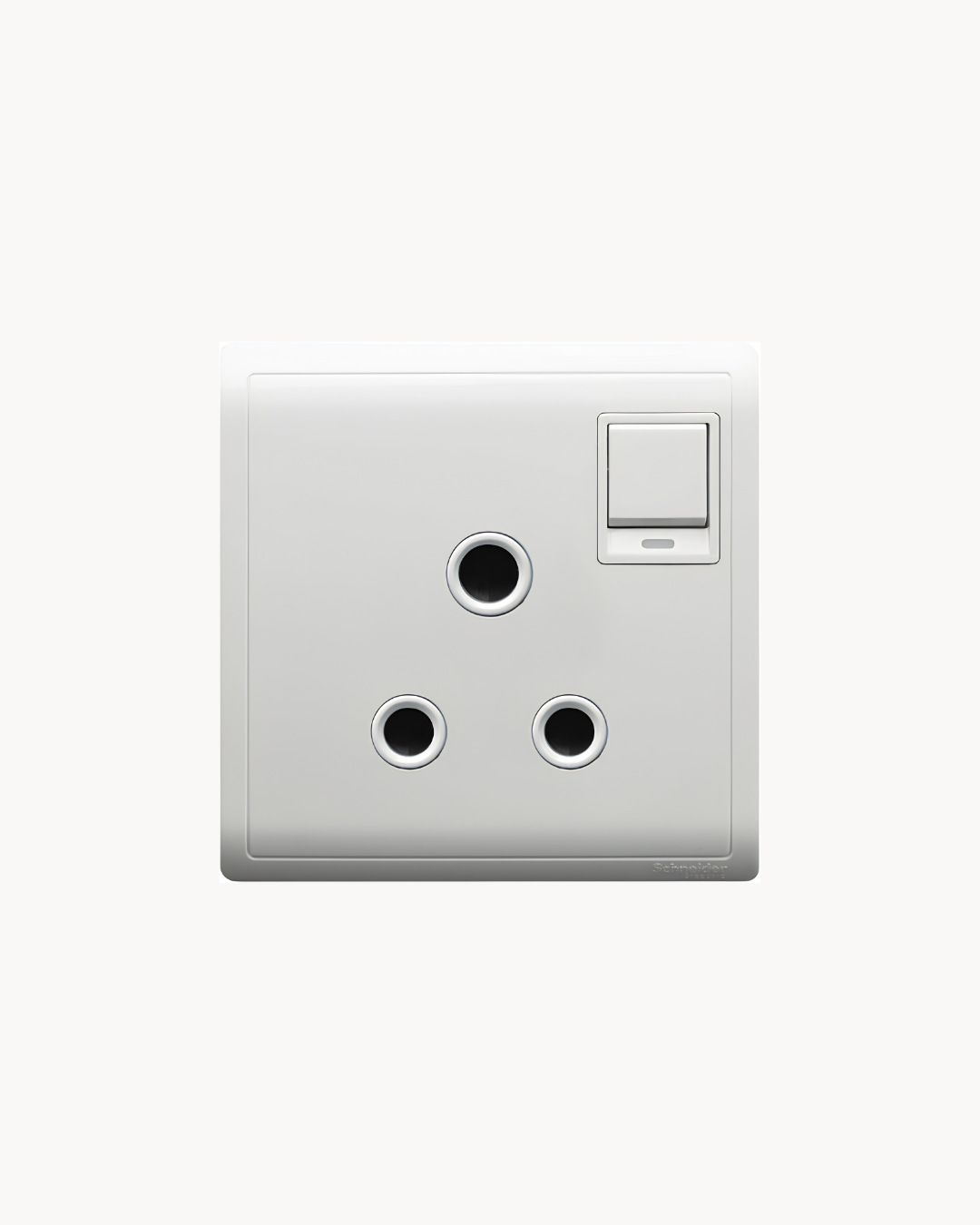 Pieno 15 Amp Switched Socket With Neon – Schneider Electric Pieno socket, catalogue number E8215-15N, White finish – 15 A rated, neon indicator. Suitable for homes, offices and commercial buildings.