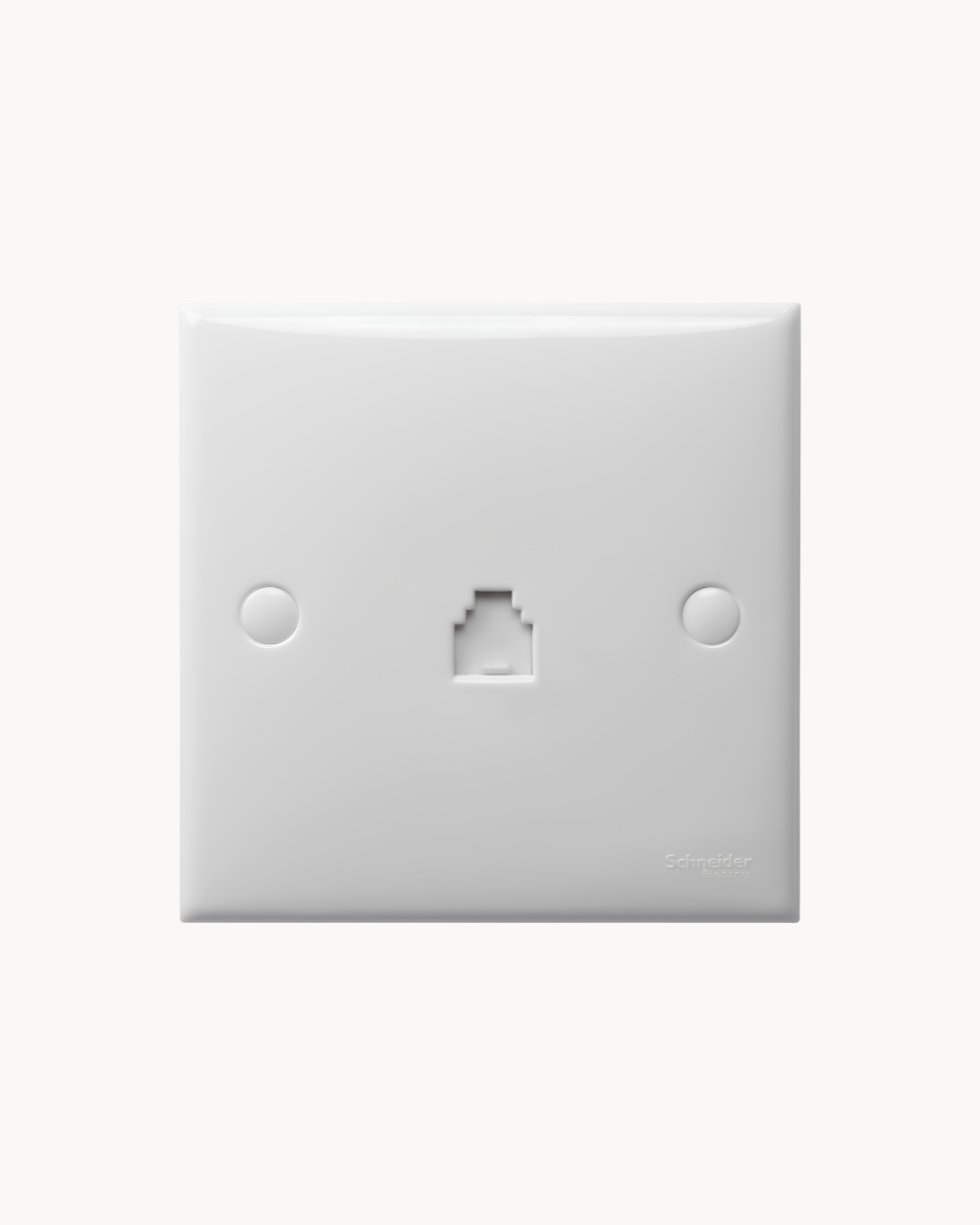 S-Classic 1 Gang Telephone Outlet – Schneider Electric S-Classic telephone outlet, catalogue number E31RJ64SM, White – 1-gang. Suitable for homes, offices and commercial buildings.