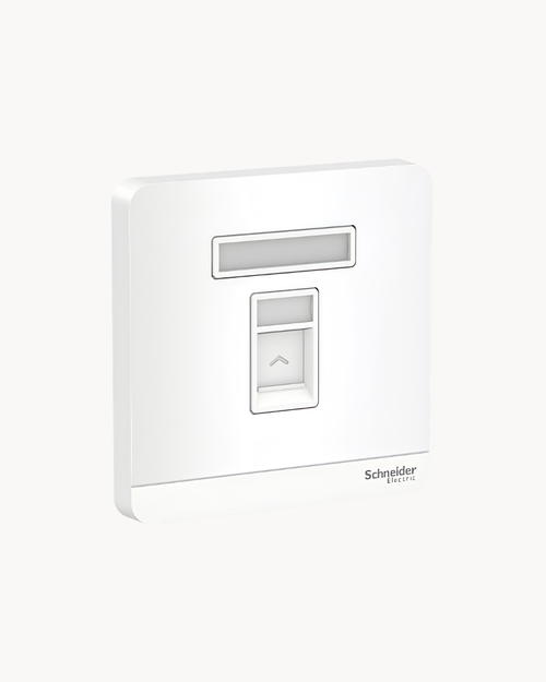 Avatar On 1 Gang Shuttered Telephone Outlet – Schneider Electric Avatar On telephone outlet, catalogue number E8331RJS4, White finish – 1-gang, shuttered ports. Suitable for homes, offices and commercial buildings.