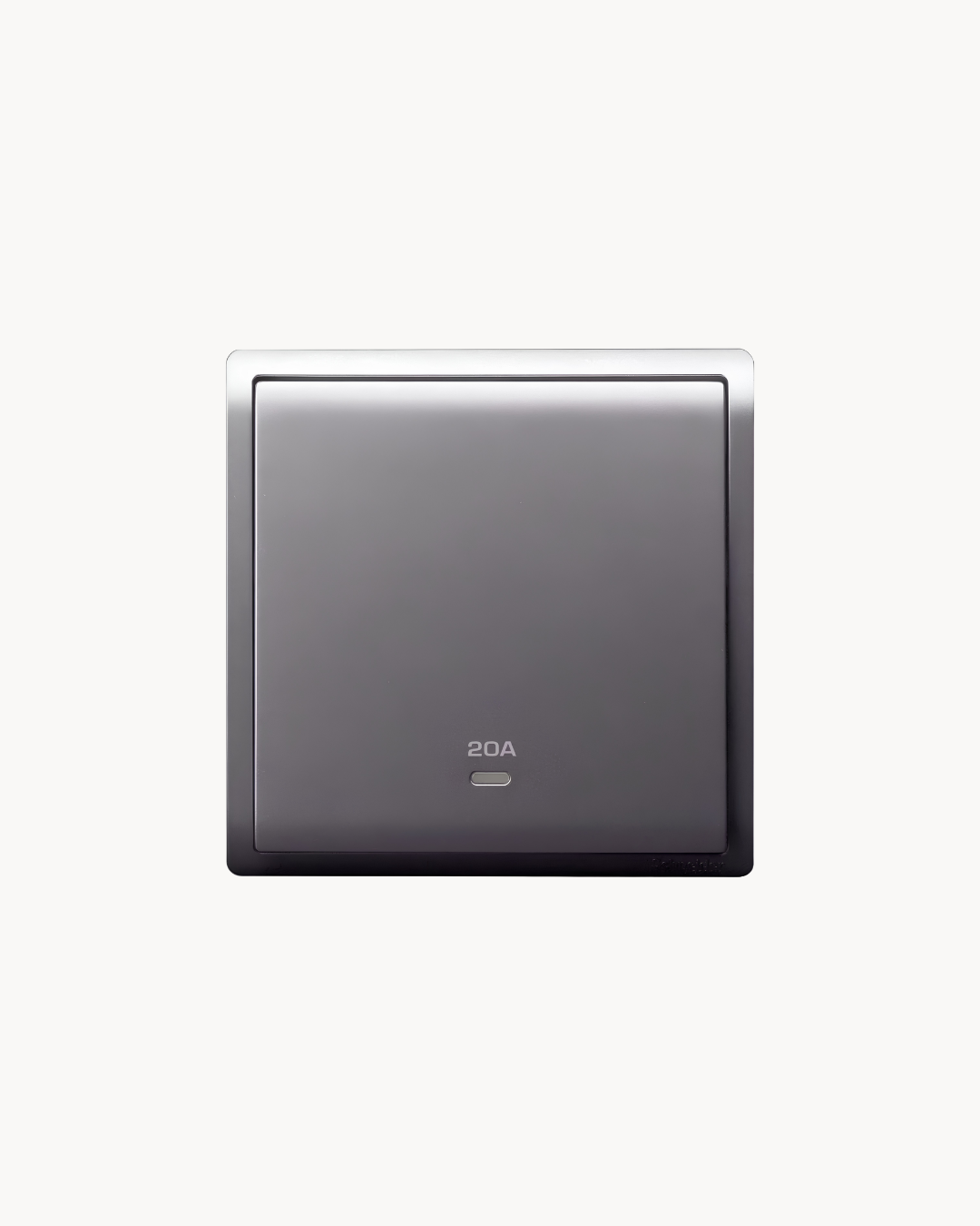 Pieno 20 Amp Double Pole Switch With Neon – Schneider Electric Pieno double pole switch, catalogue number E8231D20N, Aluminium Silver finish. 1-year warranty. Authorised Schneider Electric channel partner HYDZ Traders.