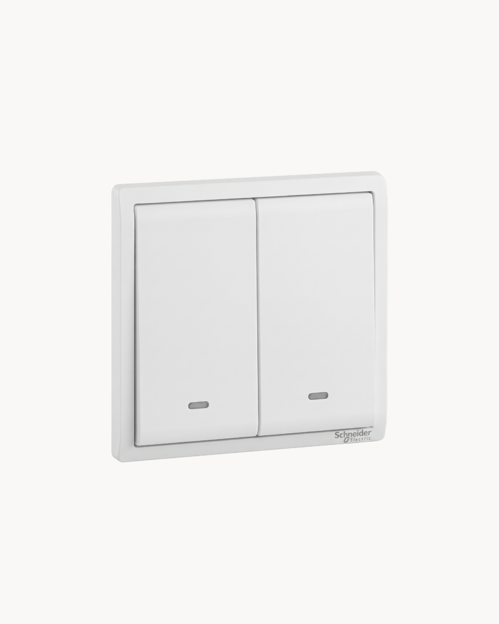 Pieno 2 Gang 1 Way Switch – Schneider Electric Pieno switch, catalogue number E8232L1F20, White finish – 2-gang, 1-way. Suitable for homes, offices and commercial buildings.
