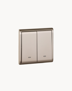 Pieno 2 Gang 1 Way Switch – Schneider Electric Pieno switch, catalogue number E8232L1F20, Wine Gold finish – 2-gang, 1-way. Genuine Schneider Electric product supplied by HYDZ Traders, Pakistan.