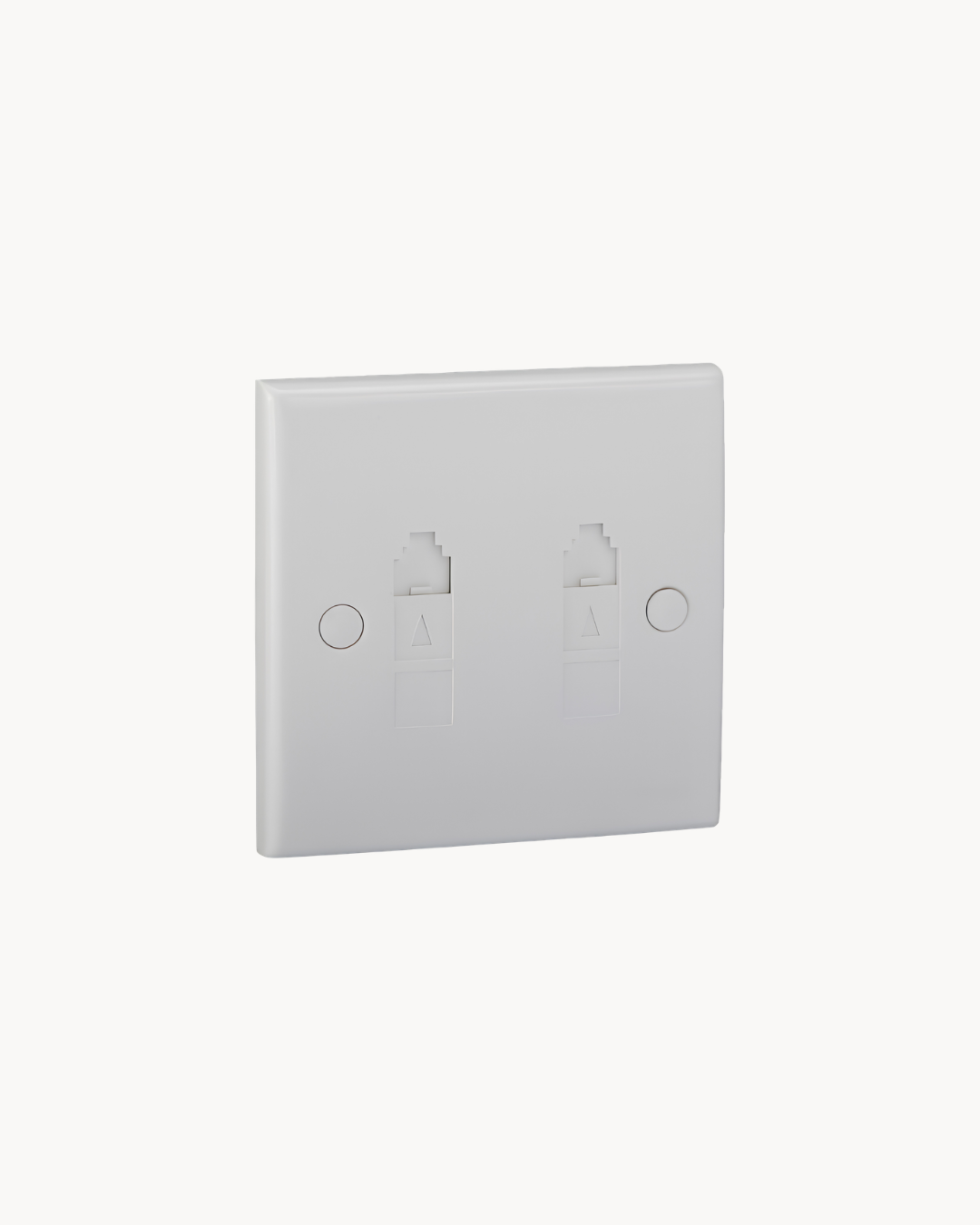 S-Classic 2 Gang Shuttered Telephone Outlet – Schneider Electric S-Classic telephone outlet, catalogue number ET02/4, White – 2-gang, shuttered ports. Suitable for homes, offices and commercial buildings.