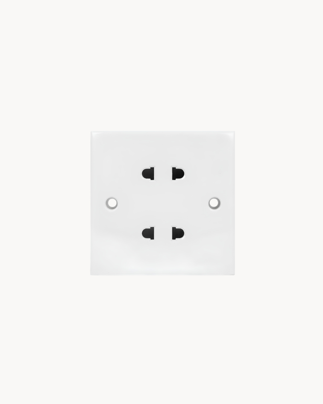 S-Classic 10 Amp 2 Pin Twin Universal Socket – Schneider Electric S-Classic socket, catalogue number E426U2, White – 10 A rated, multi-plug compatible. Suitable for homes, offices and commercial buildings.