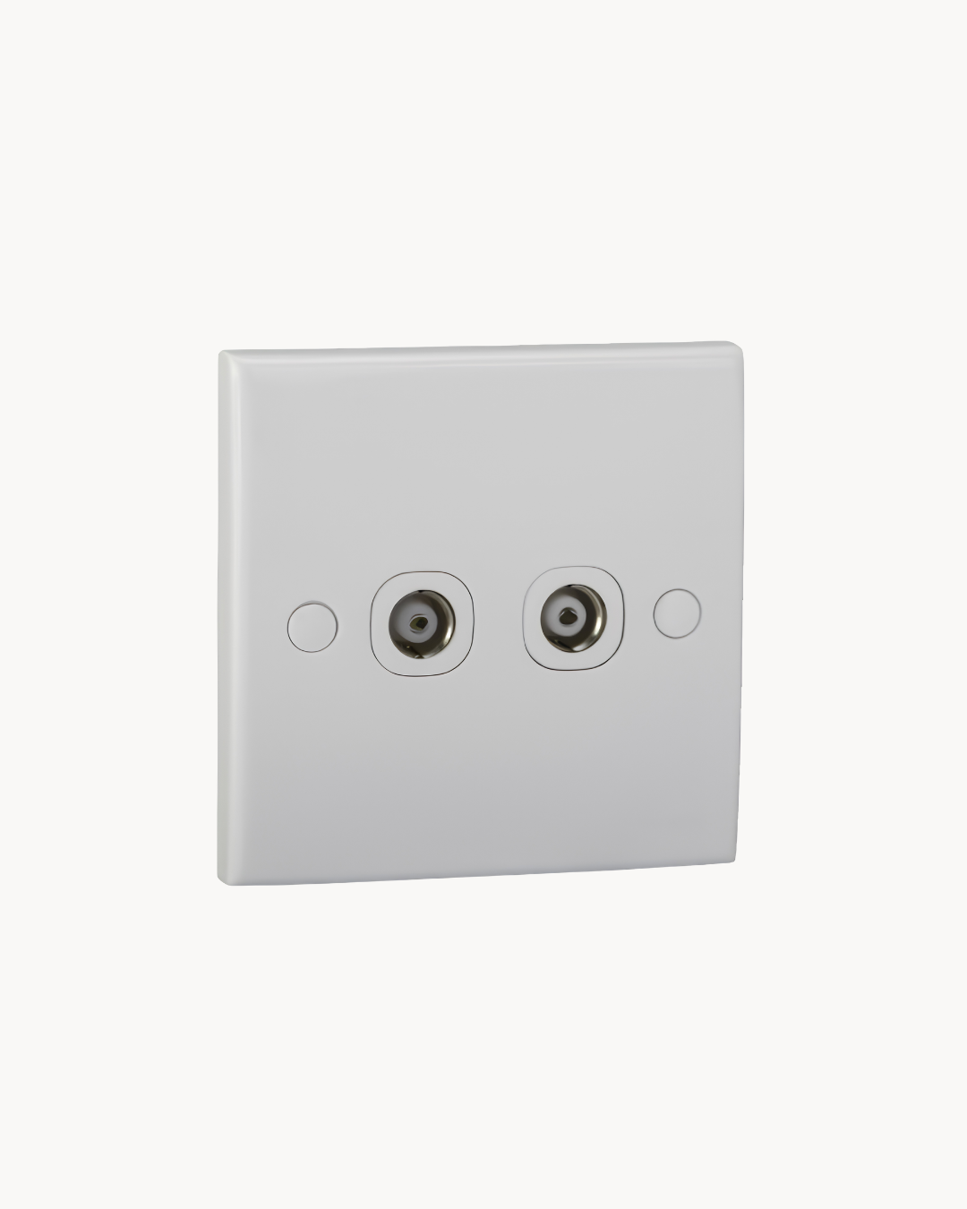 S-Classic 2 Gang TV Outlet – Schneider Electric S-Classic TV outlet, catalogue number E32TV75MS, White – 2-gang. Suitable for homes, offices and commercial buildings.