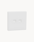 Vivace E 2 Gang Shuttered Data Outlet – Schneider Electric Vivace E data outlet, catalogue number KBN32RJ6_WE, White – 2-gang, shuttered ports. Suitable for homes, offices and commercial buildings.