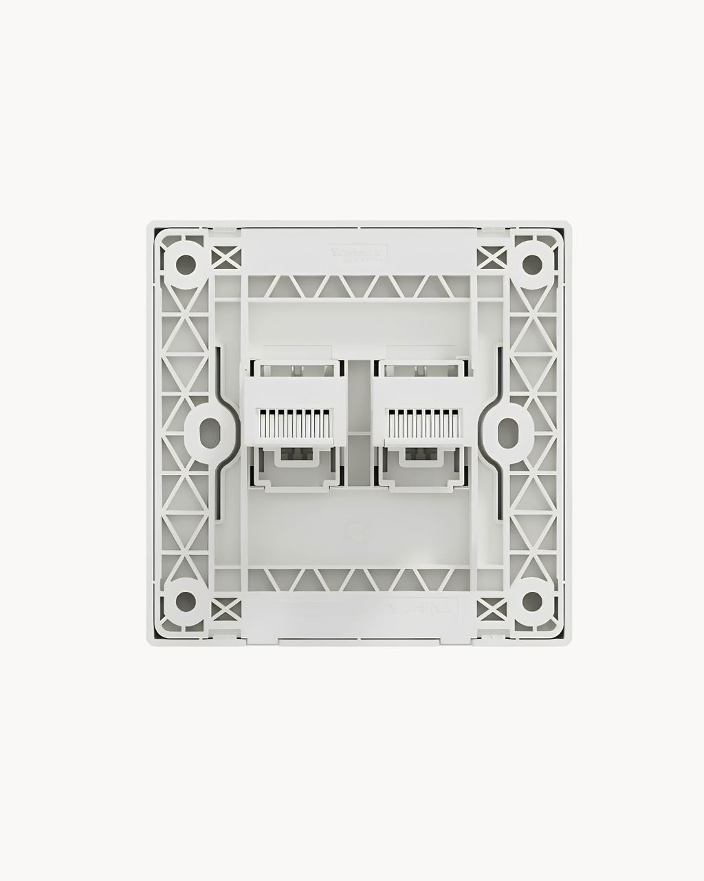 Vivace E 2 Gang Shuttered Data Outlet – Schneider Electric Vivace E data outlet, catalogue number KBN32RJ6_WE, White – 2-gang, shuttered ports. Genuine Schneider Electric product supplied by HYDZ Traders, Pakistan.