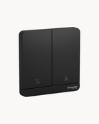 Avatar On 2 Gang Hotel Switch, DND and PCU – Schneider Electric Avatar On hotel switch, catalogue number E8332DMS, Dark Grey finish – 2-gang, hotel room control. Genuine Schneider Electric product supplied by HYDZ Traders, Pakistan.