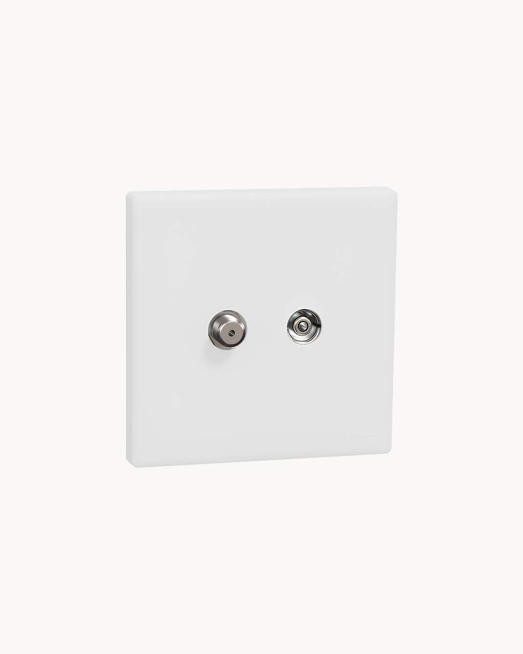Vivace E 2 Gang TV Outlet – Schneider Electric Vivace E TV outlet, catalogue number KBN32TV_WE, White – 2-gang. Suitable for homes, offices and commercial buildings.