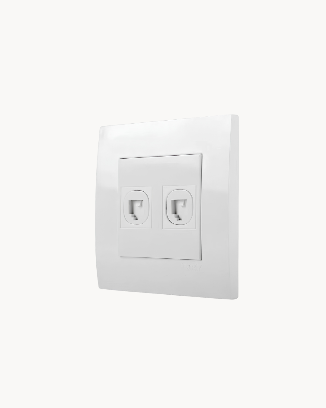 Vivace 2 Gang Shuttered Telephone Outlet – Schneider Electric Vivace telephone outlet, catalogue number KB32TS, White – 2-gang, shuttered ports. Genuine Schneider Electric product supplied by HYDZ Traders, Pakistan.