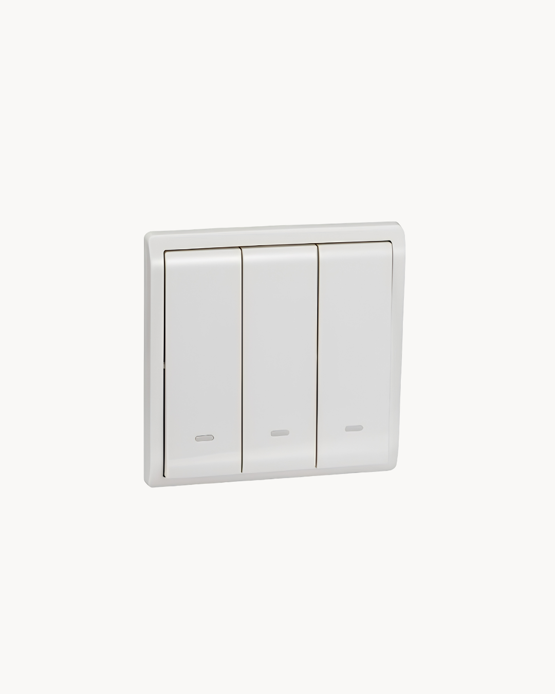 Pieno 3 Gang 1 Way Switch – Schneider Electric Pieno switch, catalogue number E8233L1F20, White finish – 3-gang, 1-way. Suitable for homes, offices and commercial buildings.
