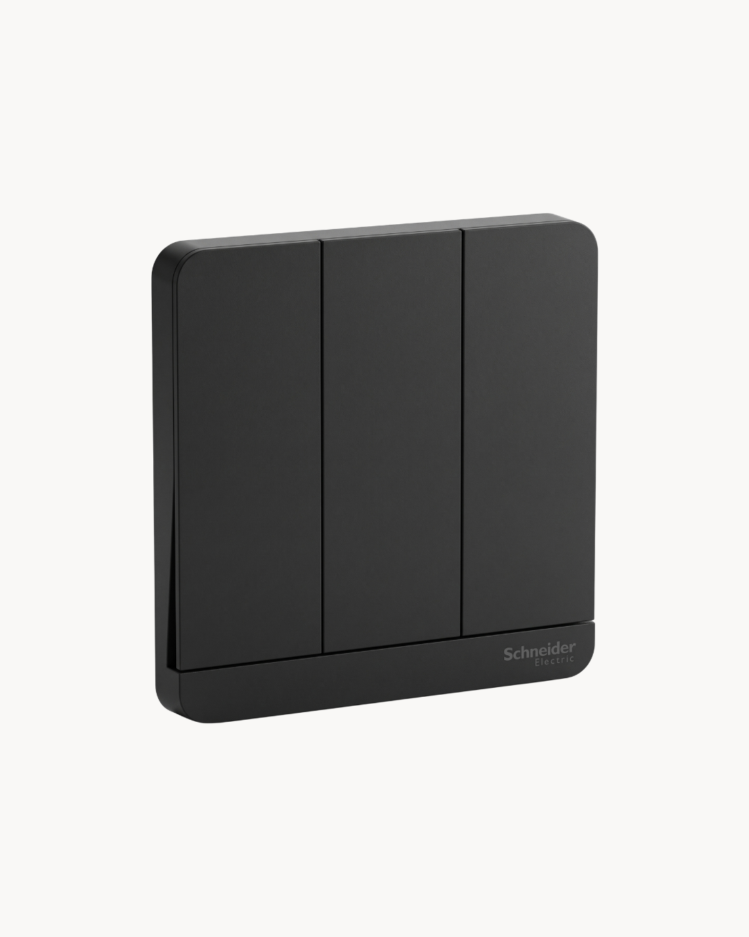 Avatar On 16AX 3 Gang 1 Way Switch – Schneider Electric Avatar On switch, catalogue number E8333L1, Dark Grey finish – 3-gang, 1-way, 16AX rated. Genuine Schneider Electric product supplied by HYDZ Traders, Pakistan.