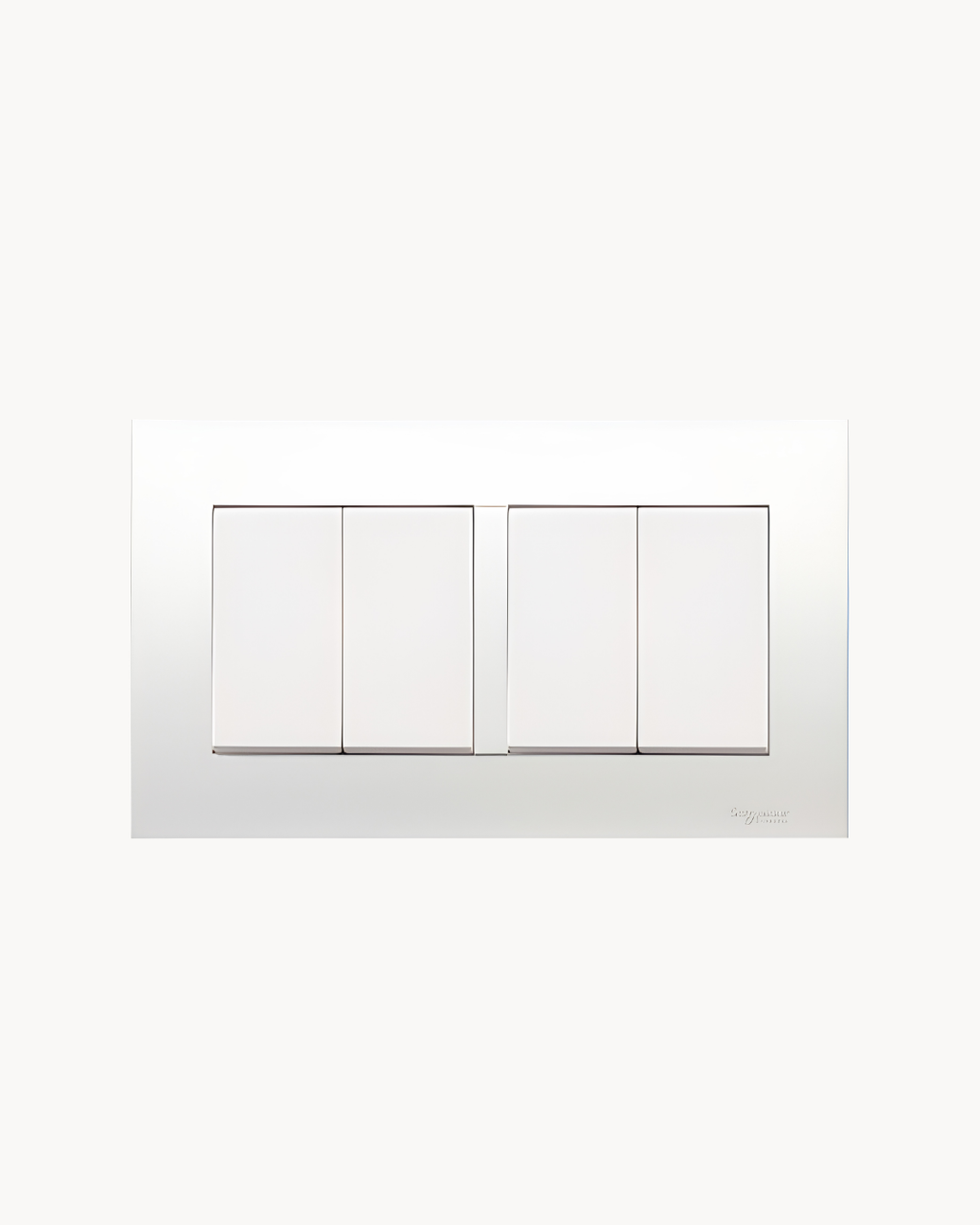 Vivace 16AX 4 Gang 1 Way Switch – Schneider Electric Vivace switch, catalogue number KB34/1, White – 4-gang, 1-way, 16AX rated, IP20. Genuine Schneider Electric product supplied by HYDZ Traders, Pakistan.