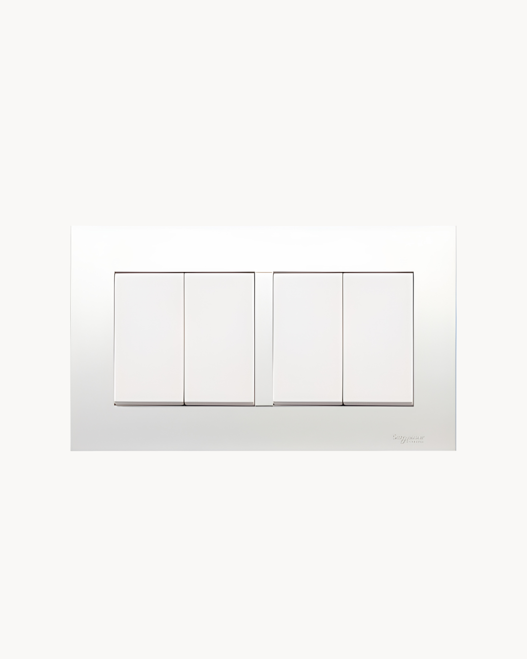 Vivace 16AX 4 Gang 1 Way Switch – Schneider Electric Vivace switch, catalogue number KB34/1, White – 4-gang, 1-way, 16AX rated, IP20. Genuine Schneider Electric product supplied by HYDZ Traders, Pakistan.