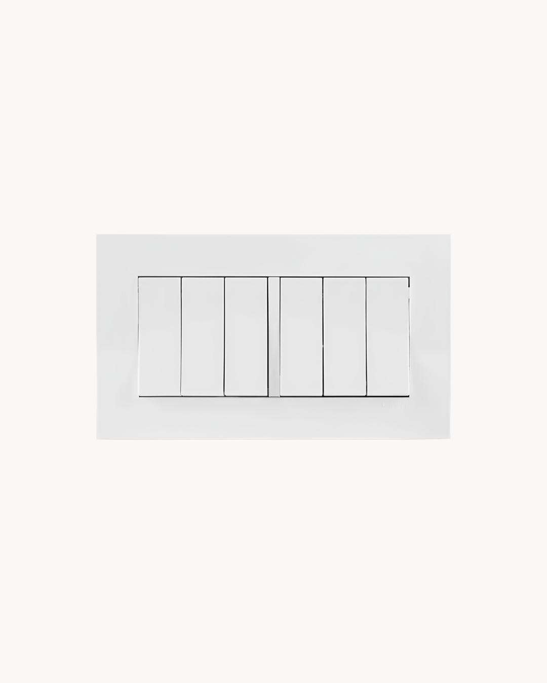 Vivace 16AX 6 Gang 1 Way Switch – Schneider Electric Vivace switch, catalogue number KB36/1, White – 6-gang, 1-way, 16AX rated. Suitable for homes, offices and commercial buildings.