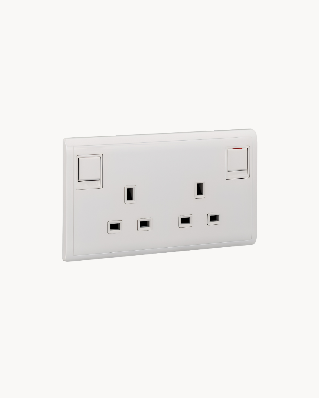 Pieno 13 Amp Duplex Switched Socket – Schneider Electric Pieno socket, catalogue number E82T25, White finish – 13 A rated, duplex (double outlet). Suitable for homes, offices and commercial buildings.