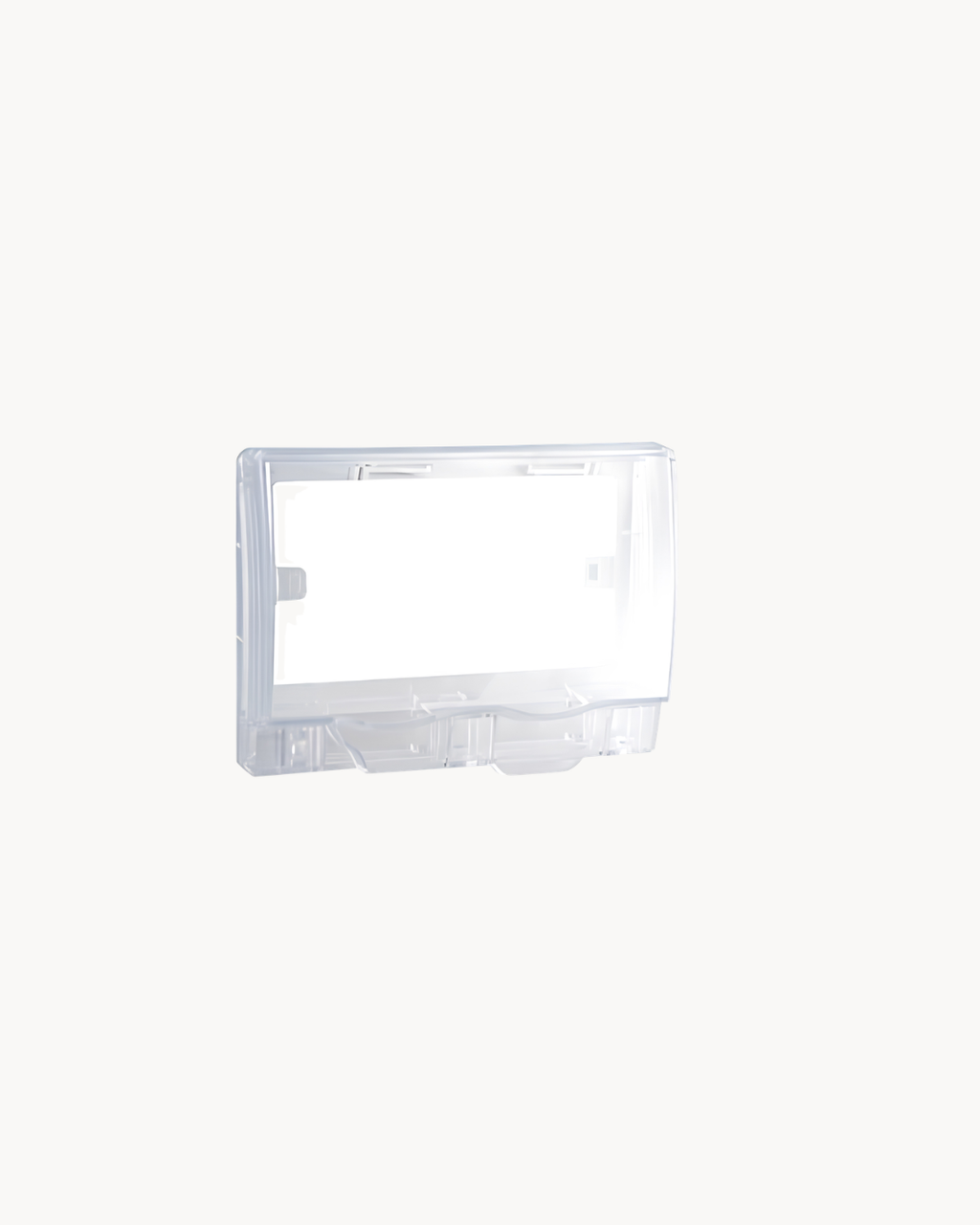 Weatherproof Duplex Socket Cover, IP55, Transparent – Schneider Electric Allied Accessories weatherproof cover, catalogue number ET223R TR, Transparent – IP55, duplex (double outlet), weatherproof. Genuine Schneider Electric product supplied by HYDZ Traders, Pakistan.
