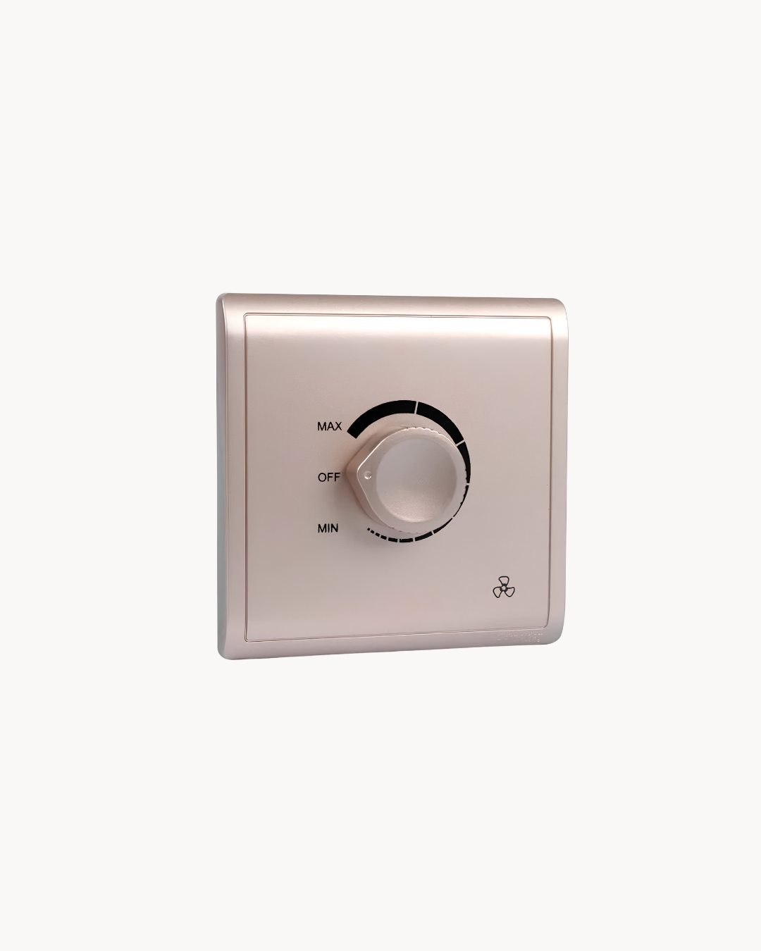 Pieno Fan Speed Controller – Schneider Electric Pieno fan controller, catalogue number E8230X250F, Wine Gold finish. Genuine Schneider Electric product supplied by HYDZ Traders, Pakistan.