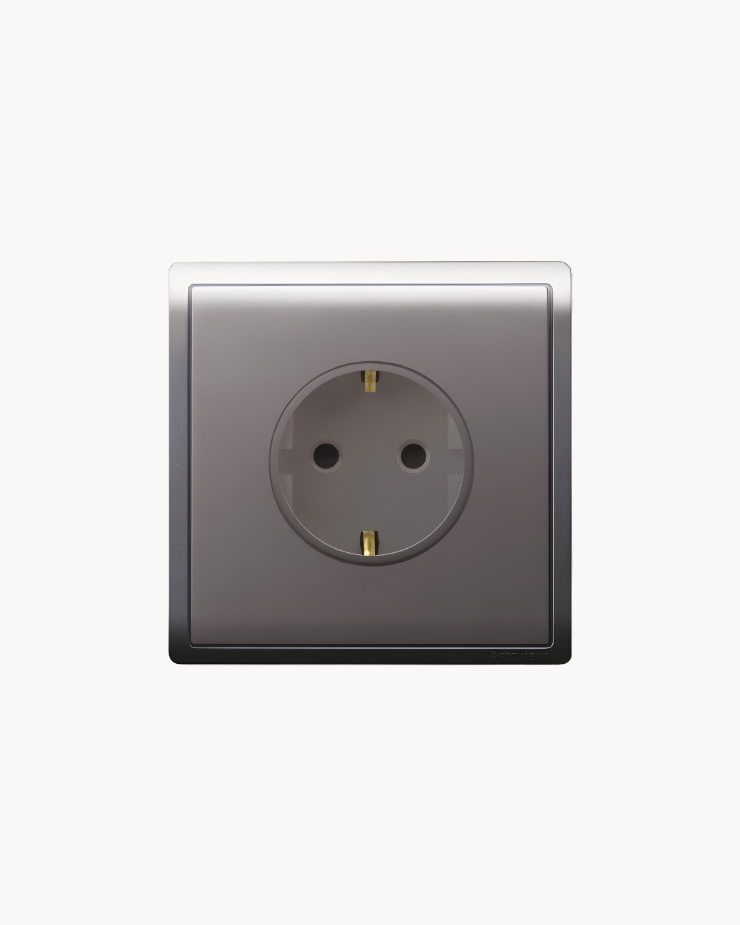 Pieno 16 Amp 250V Schuko Socket – Schneider Electric Pieno socket, catalogue number E82426-16S, Aluminium Silver finish. 1-year warranty. Authorised Schneider Electric channel partner HYDZ Traders.