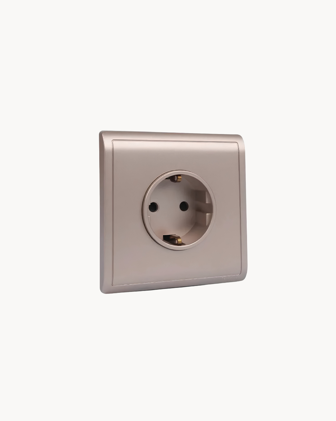 Pieno 16 Amp 250V Schuko Socket – Schneider Electric Pieno socket, catalogue number E82426-16S, Wine Gold finish – 16 A rated, Schuko (European plug). Genuine Schneider Electric product supplied by HYDZ Traders, Pakistan.