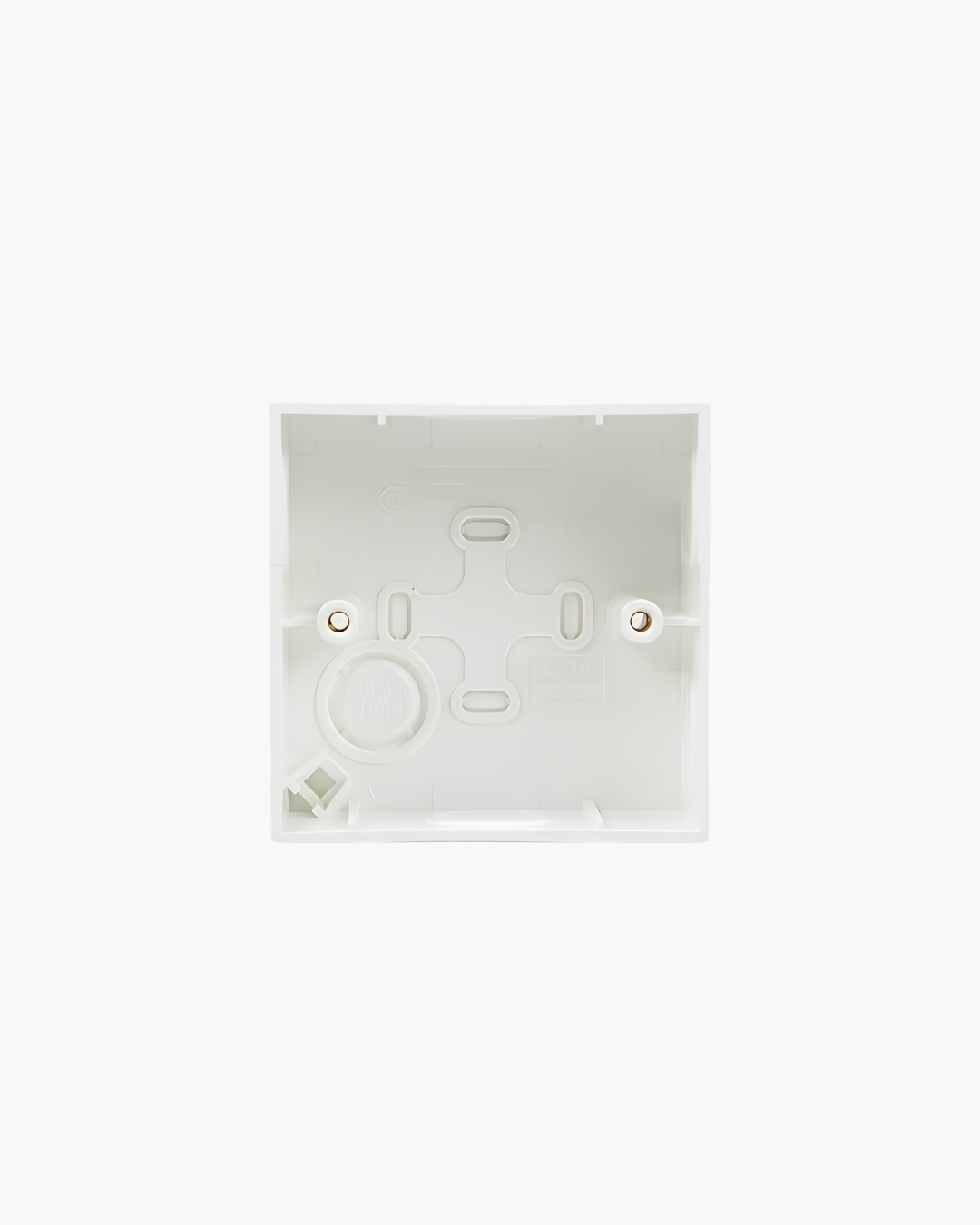 Open Small Back Box – Schneider Electric Allied Accessories back box, catalogue number E238. Suitable for homes, offices and commercial buildings.