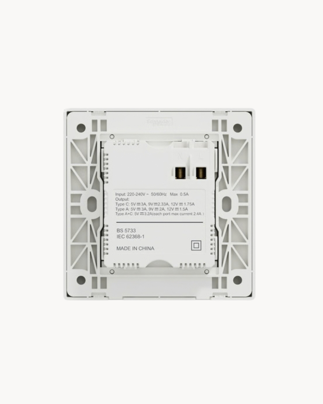 Vivace E 21W USB Charger, Type A and C – Schneider Electric Vivace E USB charger, catalogue number KBNACQUSB_WE_G11, White – USB-A and USB-C charging. Genuine Schneider Electric product supplied by HYDZ Traders, Pakistan.