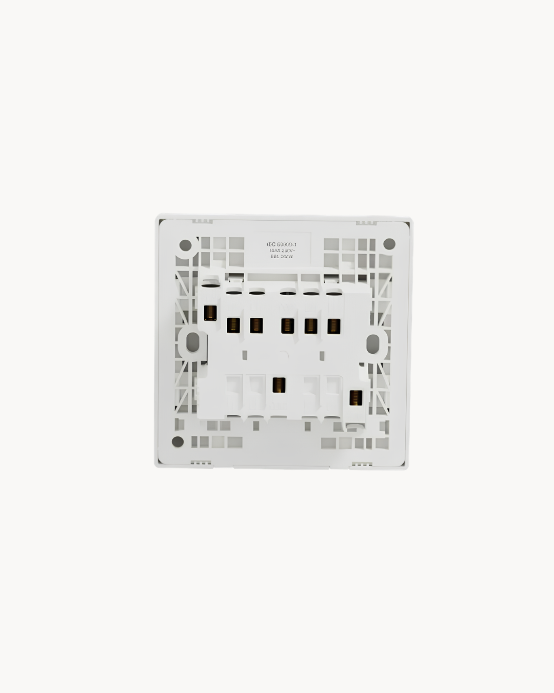 Vivace E 16AX 4 Gang 2 Way Switch and Vivace E 16AX 4 Gang 1 Way Switch – Schneider Electric Vivace E, catalogue numbers KBN3416_2_WE and KBN3416_1_WE, White. Supplied by HYDZ Traders, authorised Schneider Electric channel partner in Pakistan. Photo 3 of 3.