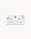 Vivace E 13 Amp Duplex Switched Socket With USB A+C – Schneider Electric Vivace E socket, catalogue number KBNT25USB_WE_G11, White – 13 A rated, USB-A and USB-C charging, duplex (double outlet). Suitable for homes, offices and commercial buildings.