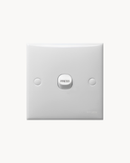 S-Classic Weatherproof Bell Press, IP54 – Schneider Electric S-Classic bell press, catalogue number E31BPR/WP, White – IP54, weatherproof. Genuine Schneider Electric product supplied by HYDZ Traders, Pakistan.