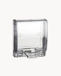 Weatherproof Socket Cover, IP55, Transparent – Schneider Electric Allied Accessories weatherproof cover, catalogue number E223R TR, Transparent – IP55, weatherproof. Suitable for outdoor installations.