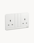 Avatar On 13 Amp Duplex Switched Socket – Schneider Electric Avatar On socket, catalogue number E83T25, White finish – 13 A rated, duplex (double outlet). Suitable for homes, offices and commercial buildings.