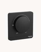 Avatar On Fan Dimmer – Schneider Electric Avatar On dimmer, catalogue number E8331RD250, Dark Grey finish. Genuine Schneider Electric product supplied by HYDZ Traders, Pakistan.