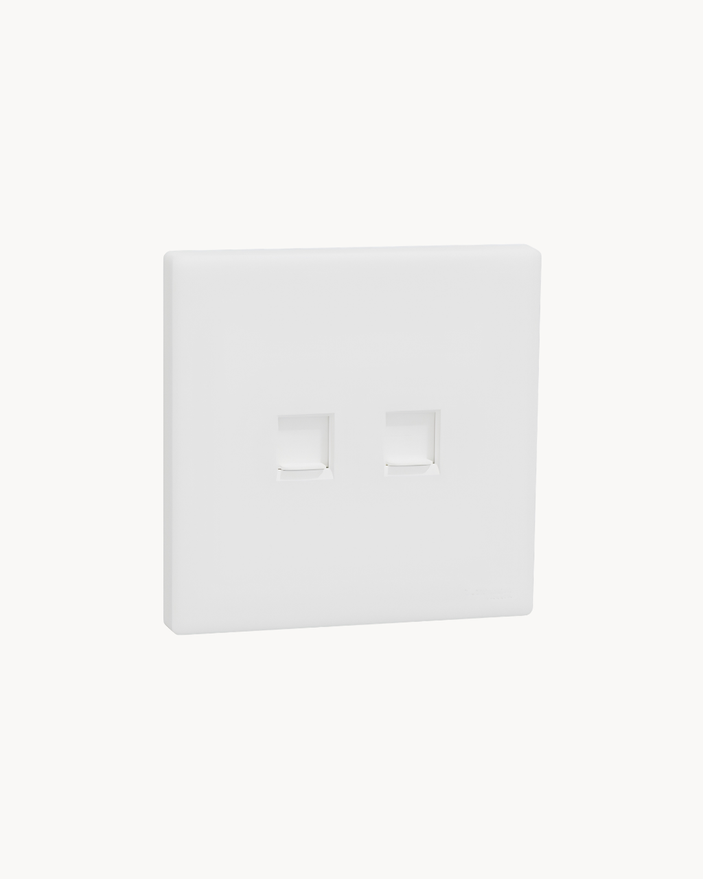 Vivace E 2 Gang Shuttered Telephone Outlet – Schneider Electric Vivace E telephone outlet, catalogue number KBN32RJ4_WE, White – 2-gang, shuttered ports. Suitable for homes, offices and commercial buildings.