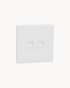 Vivace E 2 Gang Shuttered Telephone Outlet – Schneider Electric Vivace E telephone outlet, catalogue number KBN32RJ4_WE, White – 2-gang, shuttered ports. Suitable for homes, offices and commercial buildings.