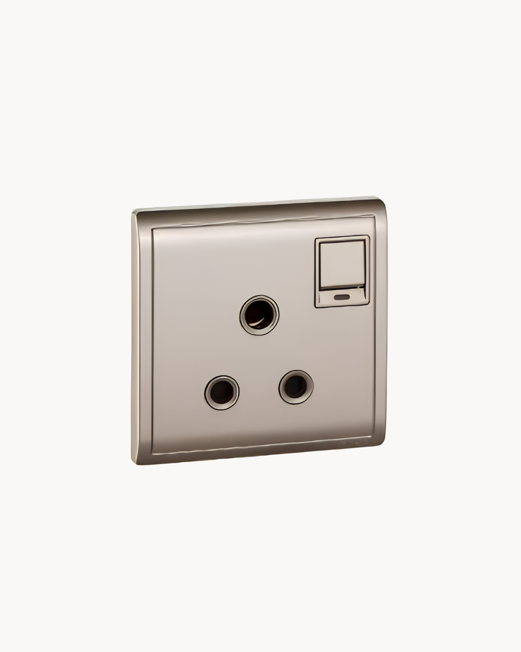 Pieno 5 Amp Switched Socket With Neon – Schneider Electric Pieno socket, catalogue number E8215-5N, Wine Gold finish – 5 A rated, neon indicator. Genuine Schneider Electric product supplied by HYDZ Traders, Pakistan.